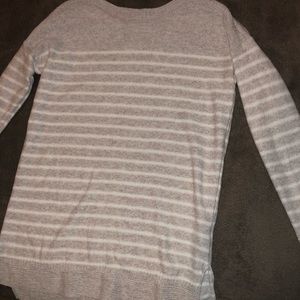 Long sleeved striped sweater